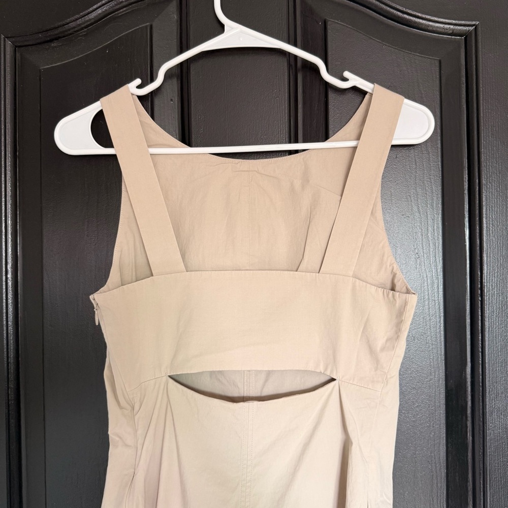 Theory Cicieema Light Poplin Back Cut-Out Midi Dress